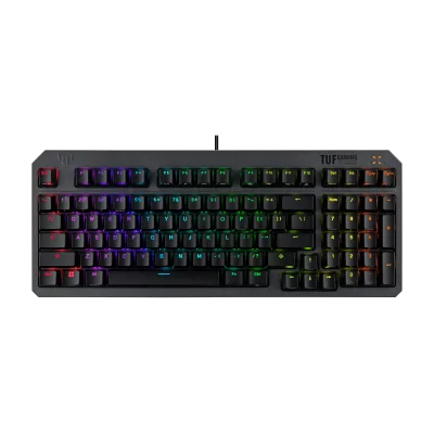 ASUS TUF GAMING K3 GEN II BLUE SWITCH KOMPAKT 97 TUŞ DİZİLİMİ OPTİK-MEKANİK RGB ANAHTARLAR SES AZALTICI KÖPÜK IP57 SU GEÇİRMEZLİK ÇIKARILABİLİR ÜST PLAKA VE AURA SYNC